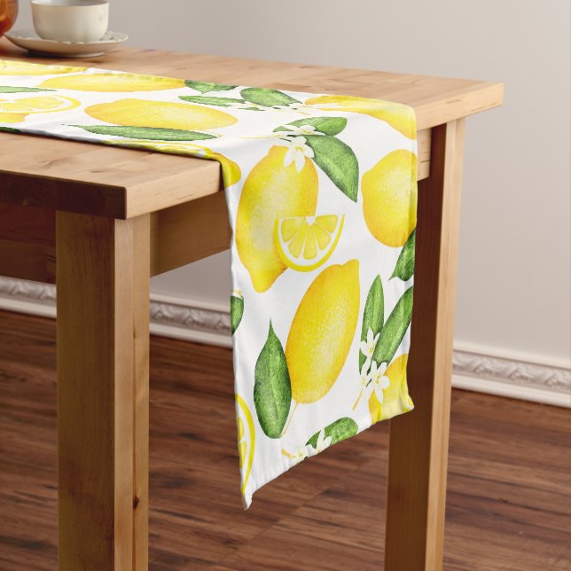 Chemin De Table Long Citrus Citron Botanique (In Situ)