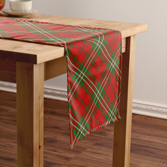 Chemin De Table Long Clan Scott Red Tartan Table Runner (In Situ)