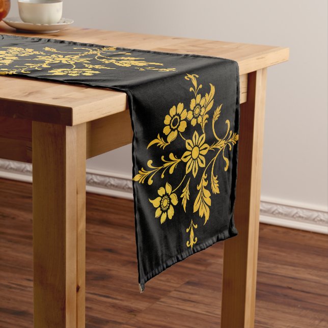 Chemin De Table Long Collection Florale Populaire Élégante (In Situ)