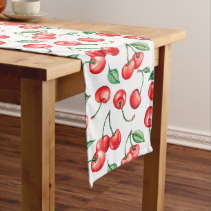Chemin De Table Long Couleur d'eau Cherry Long Table Runner