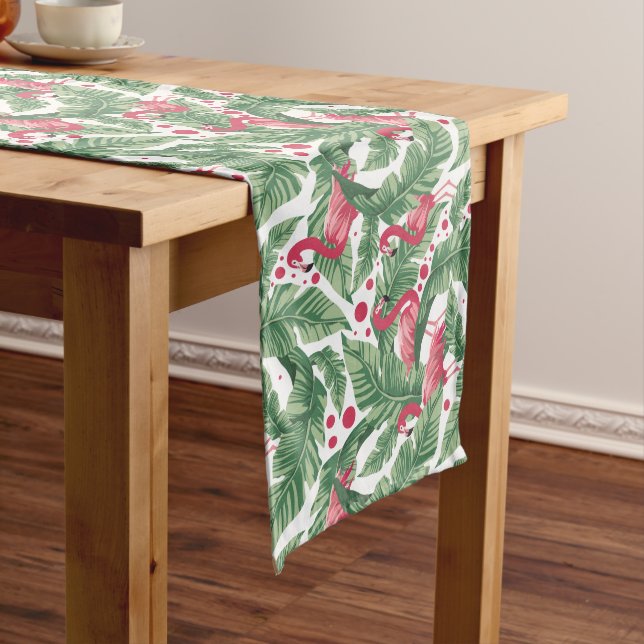 Chemin De Table Long Coupe rose flamingo patron table runner (In Situ)