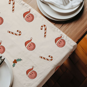 Chemin De Table Long Coureur de Noël Paisible Groovy Vintage Pastel Tou