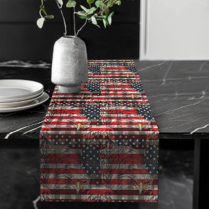 Chemin De Table Long Coureur de table patriotique Fierté d'aigle pour l
