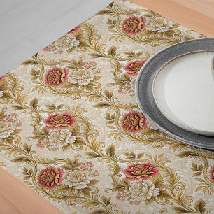 Chemin De Table Long Damask Dreams Floral Table Runer Style Vintage