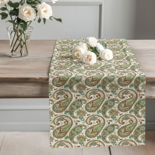 Chemin De Table Long Earthy Paisley Boho Charme pour les lieux de resta