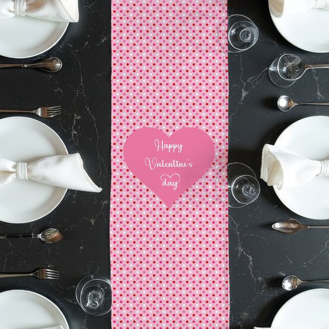 Chemin De Table Long Elegant Pink Red Hearts Valentine Gift Runner (Elegant Pink Red Hearts Valentine Gift Runner)