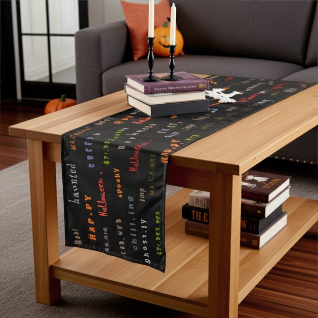 Chemin De Table Long Esprit moderne et effrayant d'Halloween (Créateur téléchargé)