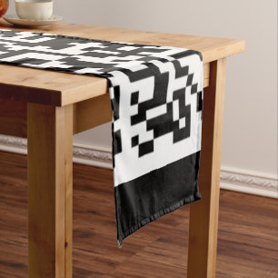 Chemin De Table Long Exemple de coureur de table de code QR