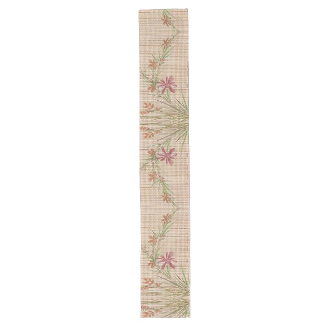 Chemin De Table Long Faux Bamboo Original Art Table Runner (Devant)