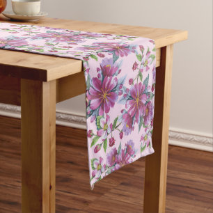 Chemin De Table Long Fleurs de pommier et verdure