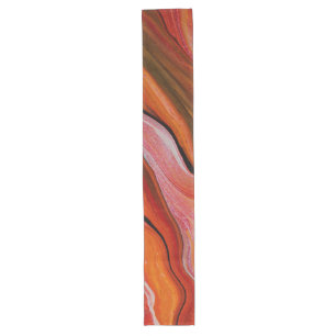 Chemin De Table Long Flux de lave dans différentes nuances de table moy