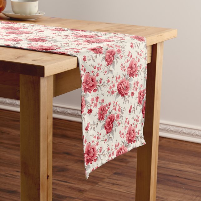 Chemin De Table Long French Red Chic : L'élégance désespérée à son meil (In Situ)