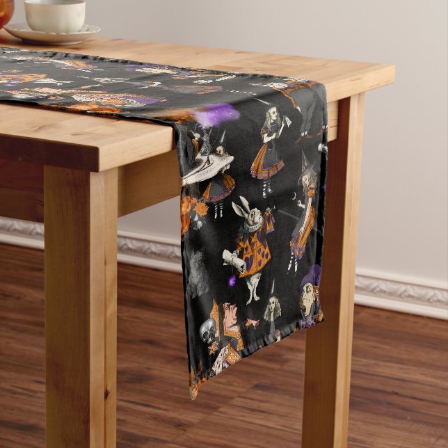 Chemin De Table Long Gothic Dark Alice Halloween  (In Situ)