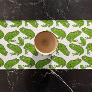 Chemin De Table Long Grenouille verte