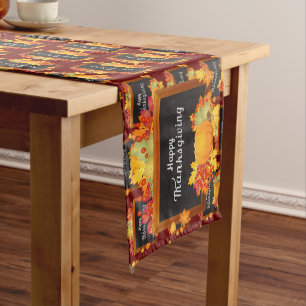 Chemin De Table Long Happy Thanksgiving