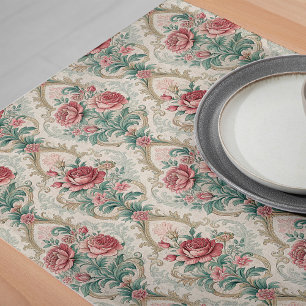 Chemin De Table Long Imaginaire Floral victorien Exquise Design Damas