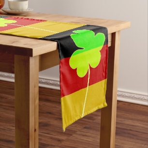 Chemin De Table Long Irish German Flag Shamrock Clover St. Patrick Fun