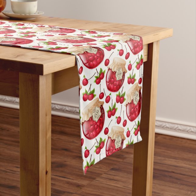 Chemin De Table Long Jam cerise (In Situ)