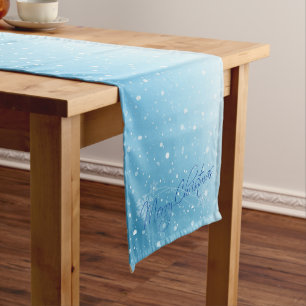 Chemin De Table Long Joyeux Noël Snowflakes