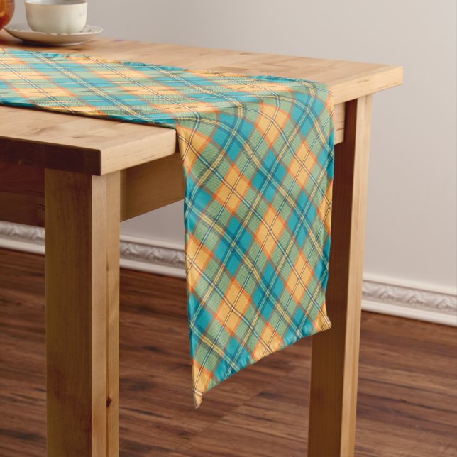 Chemin De Table Long Kingfisher Tartan Table Runner (In Situ)