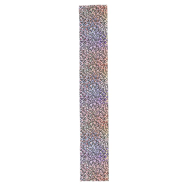 Chemin De Table Long La Série Iridescent Leopard Design 7 (Devant)
