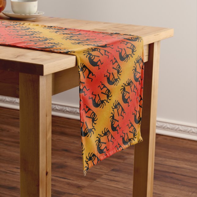 Chemin De Table Long Modèle Tribal Sud-Ouest Kokopelli Design (In Situ)