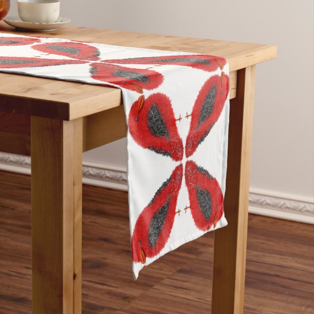 Chemin De Table Long Modern cute cardinal Christmas (In Situ)