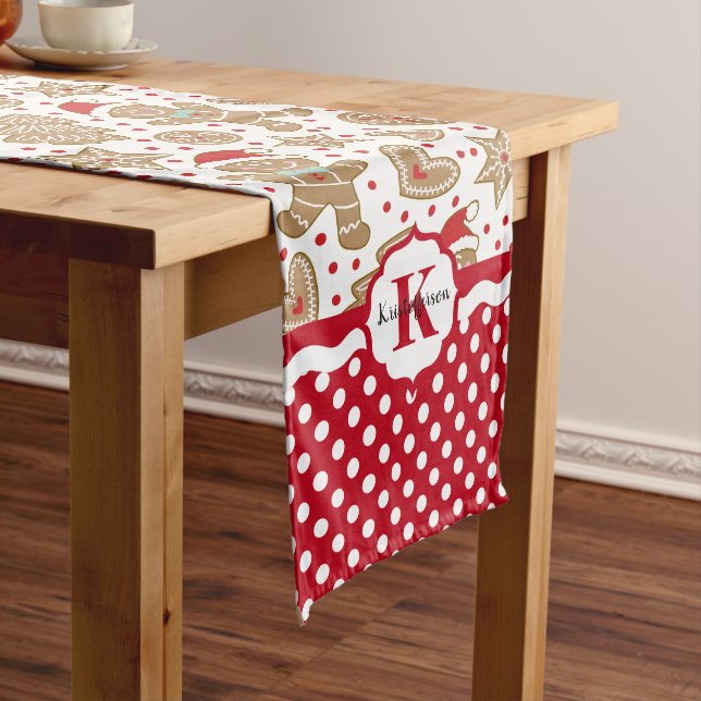 Chemin De Table Long Pain d'épices personnalisé Noël de l'homme (In Situ)