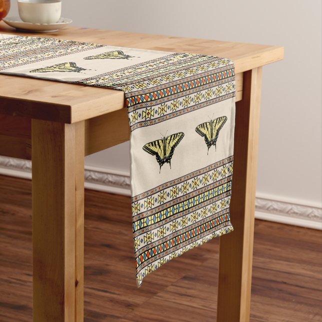Chemin De Table Long Papillon Southwestern jaune Swallowtail (In Situ)