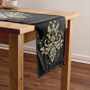 Chemin De Table Long Parties scintillant or et diamants brillants ornem
