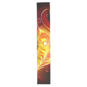 Chemin De Table Long Plumes de paquetage de feu