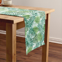 Retro Chic Palm Vert Feuille Aquarelle Art