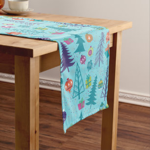 Chemin De Table Long Rétro Noël moderne
