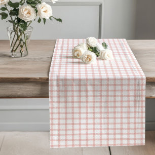 Chemin De Table Long Rose Gold À damiers Runner pour Glam Tablescape