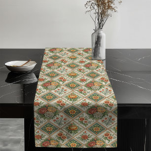 Chemin De Table Long Roses Rouges Romantiques Coureur de table Carrelag