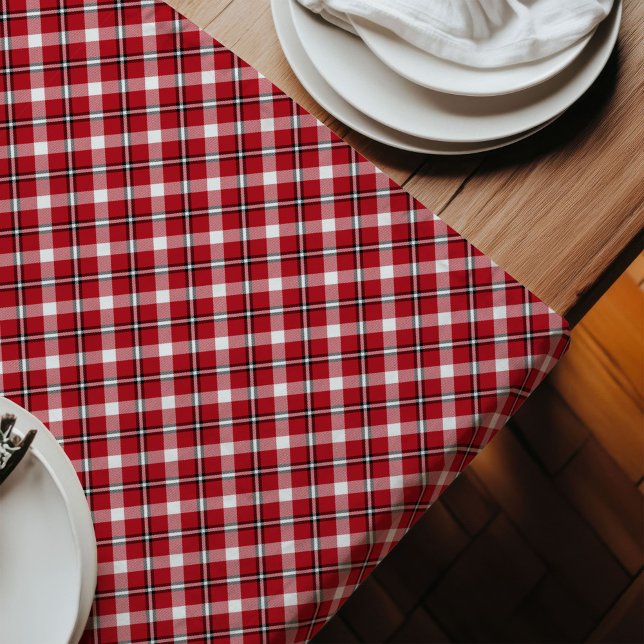 Chemin De Table Long Rouge noir Plaid Runner Lumberjack Accent de table (Red Black Plaid Runner Lumberjack Table Accent)
