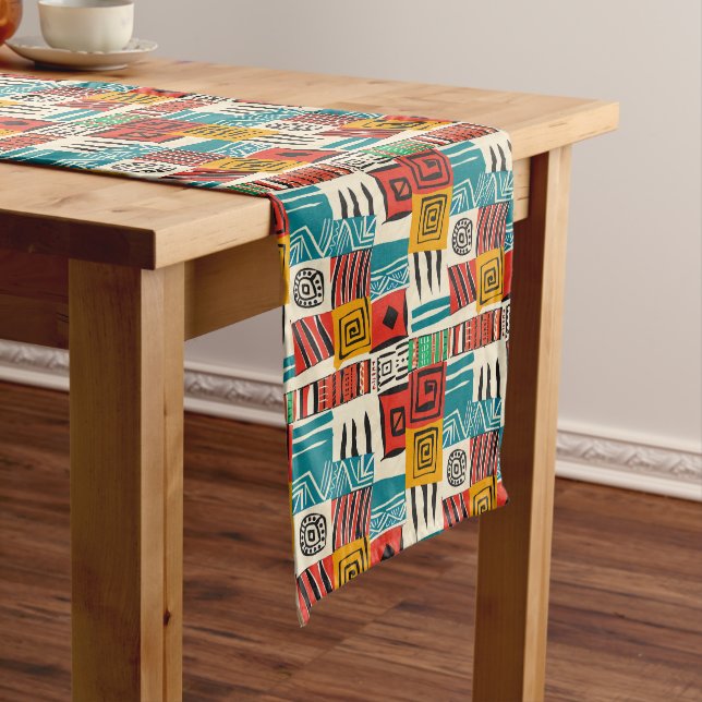 Chemin De Table Long Runner de table Patchwork Africain (In Situ)