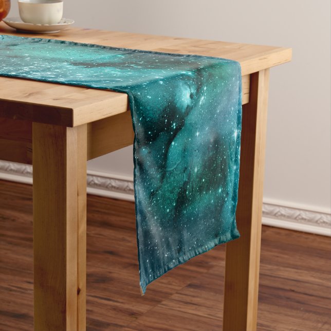 Chemin De Table Long Teal Galaxy Series Design 6 (In Situ)