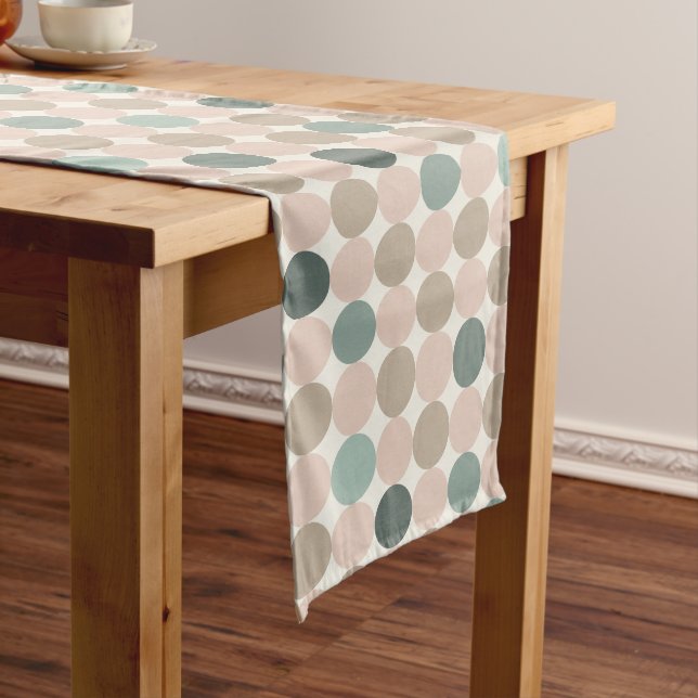 Chemin De Table Long Turquoise Mocha Geometric Table Runner (In Situ)