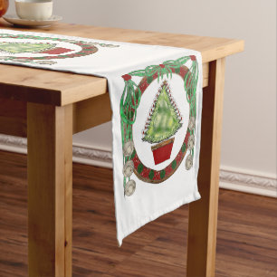 Chemin De Table Long Vacances Cloches en argent