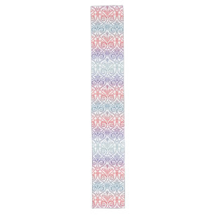 Chemin De Table Long Vintage Damask Wallpaper - bleu violet rouge