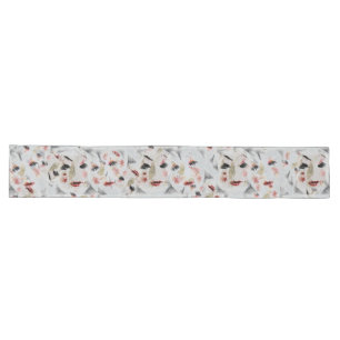 Chemin De Table Long Visages Abstraits