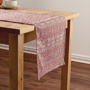 Chemin De Table Long William Morris Vintage Frère rose Oiseaux de lapin