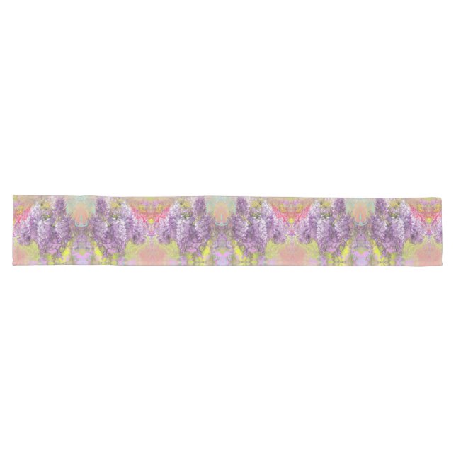 Chemin De Table Long Wisteria violet pluie (Horizontal)