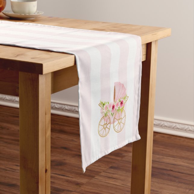 Chemin De Table Moyen Bébé fleurs de poussette accent (In Situ)
