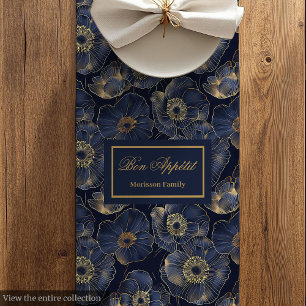Chemin De Table Moyen Cadre de table floral élégant et tendance marine e