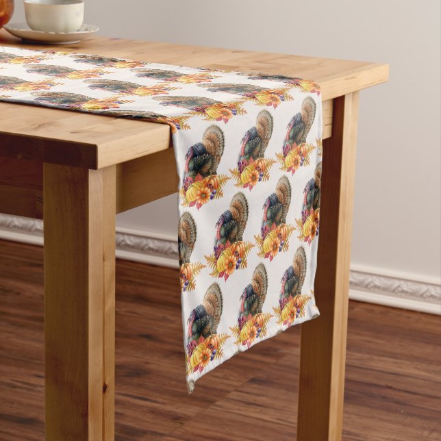 Chemin De Table Moyen Coureur de table Thanksgiving Citrouilles Turquie (In Situ)