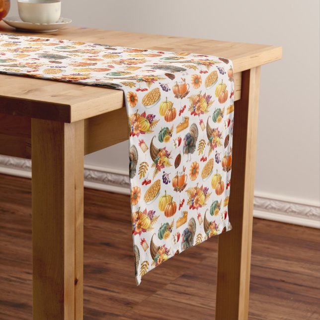 Chemin De Table Moyen Coureur de table Thanksgiving traditionnel (In Situ)