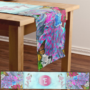 Chemin De Table Moyen Danse avec Fleurs et Papillons PV01