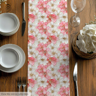 Chemin De Table Moyen Décor de table floral classique en rose poudré et 